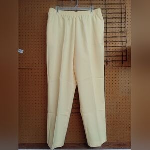 Alia Women's Light Yellow Dress Pants
